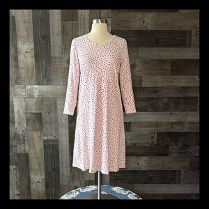Land’s End long sleeve maxi dress xsmall angelic Lovecore romantic pastel hearts